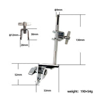 Bass Drum Cowbell Mount Anti-Non-Slip Grip Cowbell Mounting Bracket Firm Hold Drum Hoop Clamp