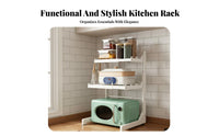Multi-Functional Extendable Microwave Stand Space Saving Expandable Microwave Stand Stable & Sturdy Kitchen Appliance Shelf Heavy Duty for Home Cooks, Homeowners, Students, Pantry, Garage, Office