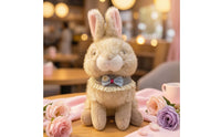 Bunny Doll with Collar Soft Stuffy Doll Stuffed Bunny Adorable Plushie Comfy for Children, Bedroom, Nursery