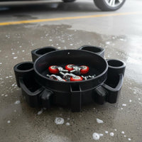 Multi-Functional Car Wash Pail Dolly 360° Swivel Casters Pail Dolly with Wheels Universal Fit Car Detailing Cart Spill-Spill-Proof Design for Driveway