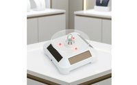 360-Degree Display Turntable with Acrylic Tray Compact Jewelry Rotator Slim Showcase Base Sturdy for Jewelers