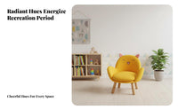 With support Cartoon supportrest Seat Kid-Sized Toddler Chair Stable and Sturdy children's Furniture Rounded Edges for Toddlers, Preschoolers, Parents, literacy Corner, Playroom, Kindergarten, Living Room