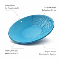 Panning Kit Gold Washing Sieveing Use, Lightweight Portable Gold Washing Pan, Panning Washing Sieveing Use Gold