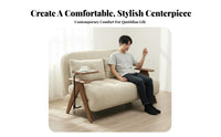 Foldable Design Fold-unfold Wooden Frame Couch Space-Saving Tri-Fold Sleeper Loveseat two-in-onePurpose Sofa Bed dense foam Cushioning for Apartment Dwellers, Students, Homeowners, Small Spaces, Living Room, Bedroom, Home Office