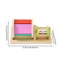 Developmental Wooden Toy with Roller Compact Rotating Drum Toy Multi-Sensory Baby Roller Educational for Tabletop