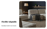 Removable and cleanable Cover Tofu section Sofa configurable living room design Room Furniture Corduroy Upholstery adjustableable Couch modular rearrangement for Apartment Dwellers, Homeowners, Young Adults, Lounge Area