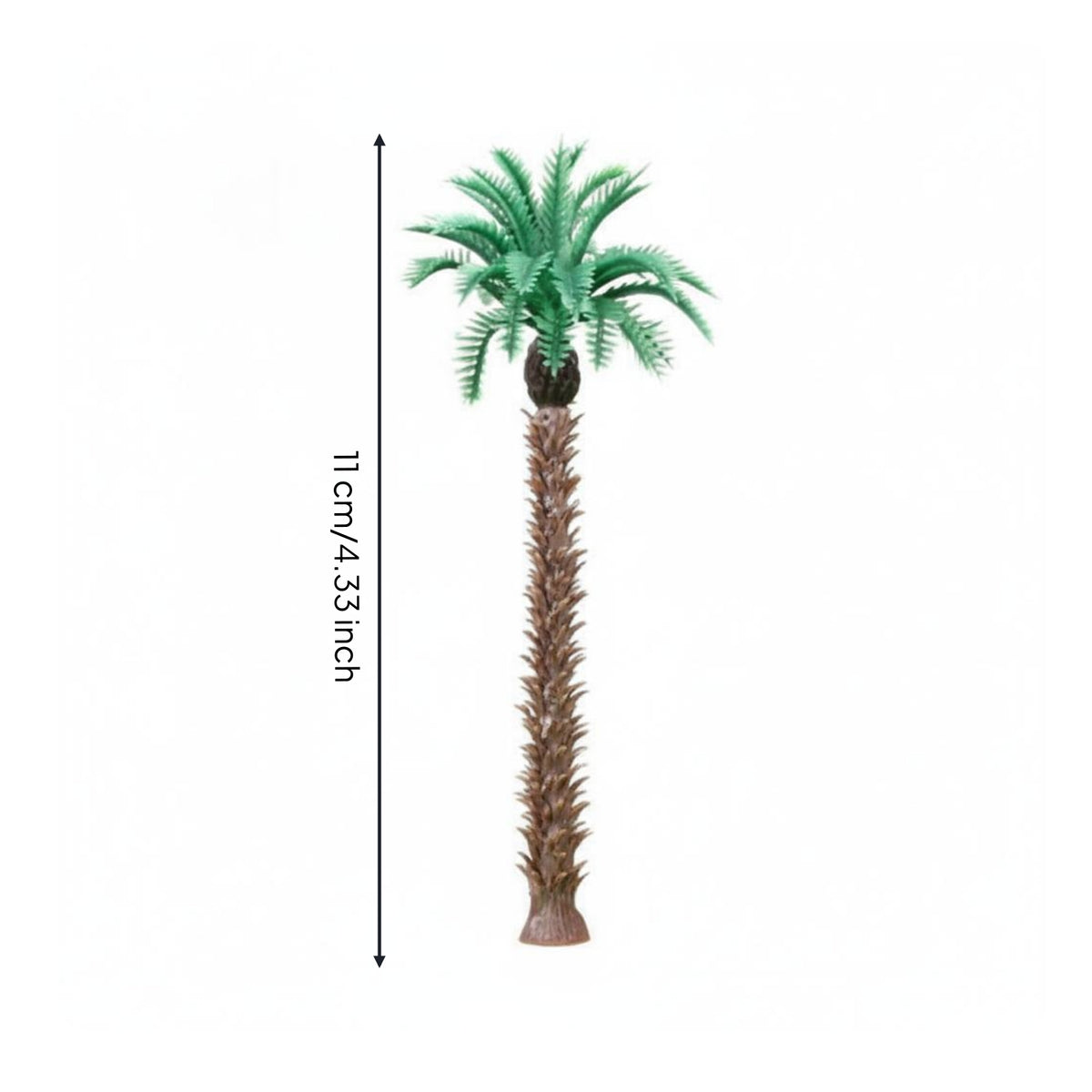 Mixed Sizes Miniature Coconut Tree Realistic Design Miniature Coconut Trees Detailed Craftsmanship Tropical Miniature Scene Trees Long-Lasting for Hobbyists, Dioramas, Fairy Gardens