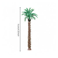 Mixed Sizes Miniature Coconut Tree Realistic Design Miniature Coconut Trees Detailed Craftsmanship Tropical Miniature Scene Trees Long-Lasting for Hobbyists, Dioramas, Fairy Gardens