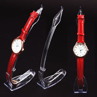 Double-Layer Plastic Watch and Jewelry Display Stand for Retail and Home Organization
