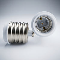2A Rated Current E40 to E27 Screw Base Adapter for Home Lighting, Single Silver Bulb Base Converter, Durable DIY Lighting Adapter, 1 Piece