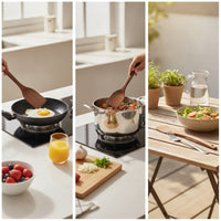 Wooden Small Cooking Flat for Nonstick Cookware