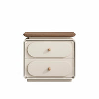 mid-century-inspiredera Modern design Storage Nightstand Leather-Like Surface Single-Drawer End Table Fully Assembled Bedside Cabinet Minimalist Design for Homeowners, Apartment Dwellers, Students, Guest Room, Hotel, Office