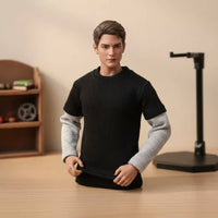 1/6 Scale T-Shirt Trendy Design 1/6 Scale Shirt Textile Material 12 Inch Figure Top for Collectors, Hobbyists, Display