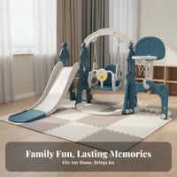 Safe Design Toddler Slide Swing Set Stable & Sturdy Toddler Slide and Swing Set Promotes Physical Skill Development 3 in 1 Kids Playset Rounded Border S for Toddlers, Parents, Indoors, Outdoor, Playroom, Living Room