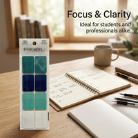 Removable Sticky Index Tabs for Studying, Repositionable Reading for Note Taking, Transparent Page Markers for Books PET