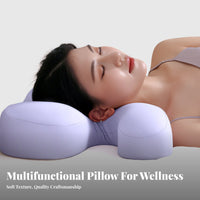 No Face Pressure Side Sleeper Pillow Skin-Friendly Butterfly Shaped Pillow Slow Rebound for Adults, Women, Bedroom, Resting, Night Time