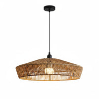 Pendant Lamp Vintage Industrial Look Handwoven Hanging Lamp Warm Ambient Glow Rope Pendant Light for Restaurant, Guesthouse