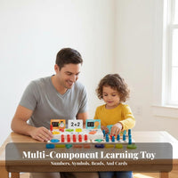 20 Pieces Long-Lasting Wood Construction Addition Subtraction Learning Toy Improves Fine Movement Skills Wooden Counting Peg Board