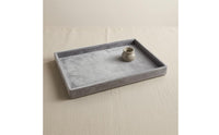 Velvet Jewelry Tray Textured Surface Rectangular Jewelry Tray Accessory Storage Gray Scratch Protection