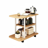 Movable with casters C-Shaped Rolling Stand Multi-Functional Living Room Furniture Space-Saving Design End Table Lower Storage Shelf for Apartment Dwellers, Homeowners, Remote Workers, Small Spaces, Bedroom, Home clearice