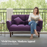 Removable and cleanable Cover Armless Two-Seater Floor Sofa space-saving Design Armless 2-Seater Settee Minimalist design Small Couch inviting Feel for Apartment Dwellers, awayice Workers, Living Room, Bedroom, book corner corner, Playroom
