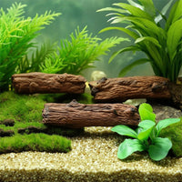 3 Pieces Tree-Stump Decorations Molded Artificial Log Sections Rustic Landscape Trees for Hobbyists, Aquarium Owners, Dioramas, Tabletop Displays