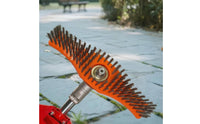 Orange Curved Base Grass Trimmer Cleaning Brush Sturdy Trimmer Head Brush Long-Lasting Steel Wire Heavy-Duty