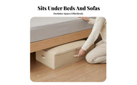 Underbed Fabric Container Space-Saving Under-Bed Clothes Container for Dorm Room