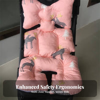Pure Cotton Stroller Seat Cushion All Seasons Universal Stroller Cushion Thickened Padding for Infants, Toddlers, Travel