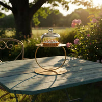 Open-Frame Cake Stand with Loop Support Flat Metal Cake Stand Sturdy Dessert Display Riser Long-Lasting for Parties