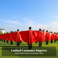 Flocape Effect Gradient Cape Shawl Large-Scale Visual Wearable Performance Capes Lightweight Dance Cape Comfortable for Students, Performers, Opening Ceremonies, School Events, Stage Performances, Sports Fields