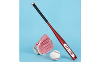 4 Pieces Stitched Baseball Starter Set Padded Junior Baseball Set Metal-Looking Children's Play Gear Black Grip