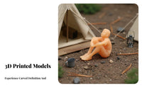 1:64 Scale People Model Paintable 1:64 Scale People Figure Unpainted Resin Figure Highly Detailed Miniature Child Figurine