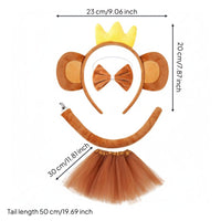 Monkey Hair Hoop Soft and Comfortable Headband Lightweight Primate Ears Headband for Kids, Halloween, Themed Events, School Plays
