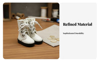 30cm Doll Boots Design BJD Doll Shoes Back Zipper Closure Miniature laced up Boots for Kids
