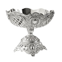 Pedestal Serving Bowl Vintage-Vintage-Look Dessert Stand Polished Tableware for Tea Service