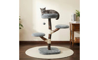 Wooden Cat Compact Area Saving Hardwood Cat Structure Climber Sturdy Animal Furniture Scratching Post