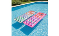 Transparent Inflatable Mattress with Cup Holders Supportive Pool Mattress with Cup Holders Spacious Floating Bed Cooling for Adults, Lake, Beach