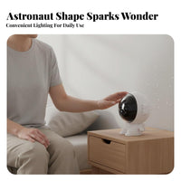 Rechargeable Astronaut Light Display Lamp 360° Rotation Starry Sky Music Light Display Adjustable Head Angle for Children, Bedroom, Bedtime