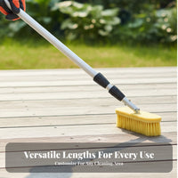 Non-Scratch Bristles Solar Panel Cleaning Brush Adjustable Angle Head Photovoltaic Panel Washing Tool Multi-Purpose Water Fed Cleaning Brush Lightweight Aluminum for Maintenance Workers, Homeowners, Professional Cleaners, Rooftops, Roofs, Outdoor