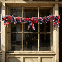 Wholesale American Flag Garland Easy to Hang USA Flag Garland Indoor Outdoor Use Independence Day Bunting Reusable for Independence Day, Event Venue, Storefront