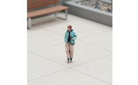 3D Printed 1/64 Scale Photographer Figure Realistic Intricacy Model Scene Person Hand Painted Miniature Scene Accessory Resin Material for Hobbyists, Dioramas