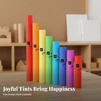 8 Pieces 8-Note Musical Tube Set Early Music Education Diatonic Scale Sound Tubes Accurately Tuned Colored Percussion Tubes for Young Children