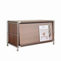 Modern Design Multi-Tier Unit with Flip-up Doors dustproofresistant unobstructedstanding Storage Organizer clear Panels storage cabinet Easy Assembly for Apartment Dwellers, Homeowners, Office Workers, Living Room, Study, Bedroom, Kitchen