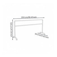 Modern Industrial Design Home Leg Stretching Bar Sturdy Construction Portable Ballet Barre Strong Load-Bearing Mobile Dance Practice Bar Easy Assembly for Adults, Dancers, Beginners, Mind-Body Practice Studio, Gym