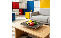 Stainless Steel Fruit Bowl Minimalist Metal Fruit Tray for Coffee Table