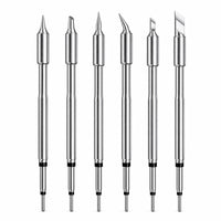 6 Pieces HS-02A Compatible Replacement Head Long Shaft Soldering Iron Tip