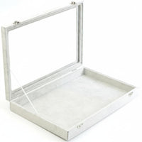 Transparent Clear Compartment Stackable Organizer Tray particle-resistantresistant Jewelry Box Insert for Crafters, Hobbyists, Display Case, Craft Table, vanity Top, Drawer