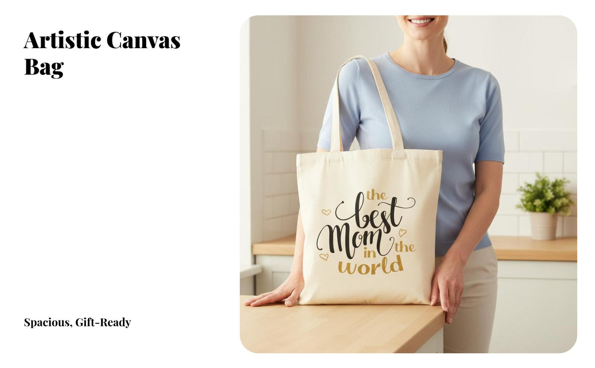 Canvas Tote Bag Family Appreciation Day Gift Reusable Grocery Bag With Inner Pocket Graphic Print Tote for Women, Cat Lovers, Shopping, Groceries