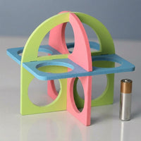Wood Hamster Foraging Toys and Hamster Wheel, Chewable Hamster Toys for Dental Health, Washable No Assembly Wood Enrichment Block
